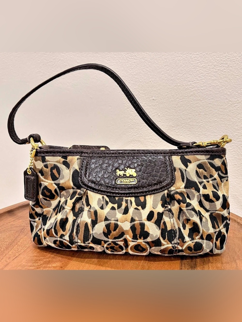 2000s Vintage Coach cheetah print madison ocelot purse